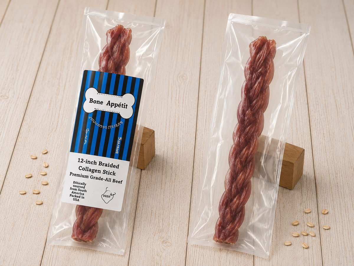 12-Inch Braided Bully Stick – Premium Grade, All Beef