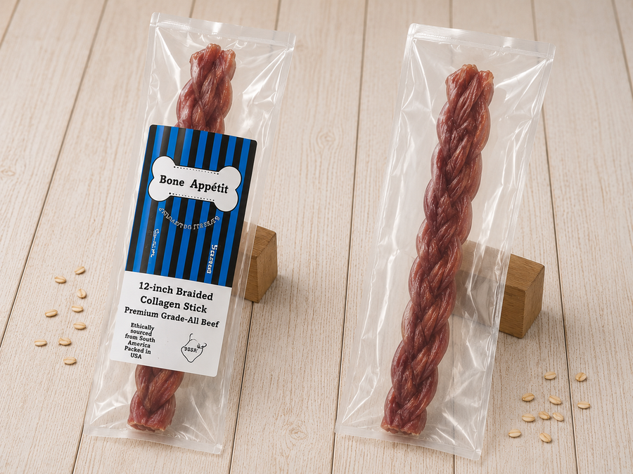 12-Inch Braided Bully Stick – Premium Grade, All Beef