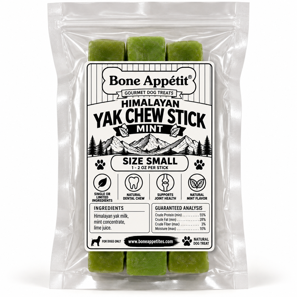 Nepalese Himalayan Yak Chew Small – Mint Lime